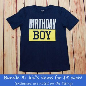 Carter's Birthday Boy Navy Tee Size 7